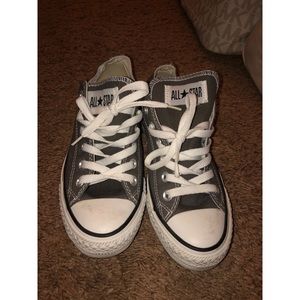 Gray Converse sneakers
